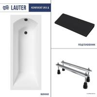 Ванна Lauter Amelia 170 21204070 (с ножками и черным подголовником)