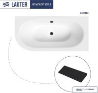 Ванна Lauter Bliss 150 P 21201052P (с черным подголовником)