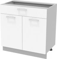 Шкаф напольный Интерлиния Компо НШ80рш1 (белый платинум)