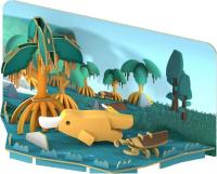 Магнитный конструктор Halftoys Animal Утконос с диорамой HA012