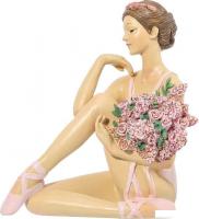 Статуэтка Elan Gallery Балерина с цветами в розовом 210180