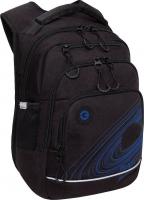 Школьный рюкзак Grizzly RB-550-3 (черный/синий)