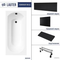 Ванна Lauter Haven 160 21202006 (с ножками, черным подголовн. черным лиц. и торц экраном)