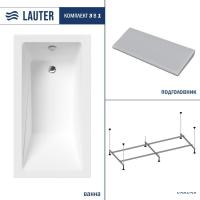 Ванна Lauter Estelle 120 21206020 (с каркасом и серым подголовником)