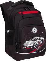 Школьный рюкзак Grizzly RB-550-1 (черный/красный)