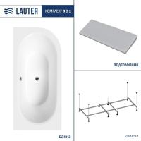 Ванна Lauter Bliss 170 L 21201071L (с каркасом и серым подголовником)