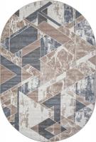 Ковер для жилой комнаты Merinos Sierra F354-OVAL-BEIGE-BLUE (1.5х1.9)