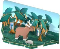 Магнитный конструктор Halftoys Animal Олень с диорамой HA010