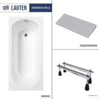 Ванна Lauter Haven 160 21202006 (с ножками, серым подголовником)