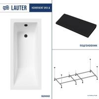 Ванна Lauter Estelle 180 21206080 (с каркасом, черным подголовником)