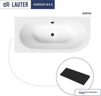 Ванна Lauter Bliss 150 L 21201051L (с черным подголовником)