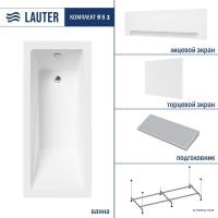 Ванна Lauter Estelle 180 21206080 (с каркасом, серым подголов.,белым лиц. и торц.экраном)