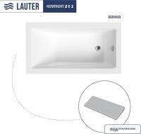 Ванна Lauter Estelle 120 21206020 (с серым подголовником)