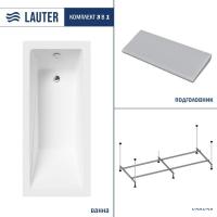 Ванна Lauter Estelle 180 21206080 (с каркасом, серым подголовником)