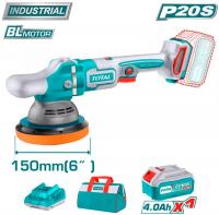 Полировальная машина Total TAPLI20151 (с 1-им АКБ, сумка)