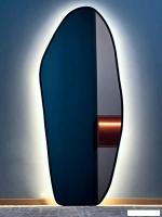 Зеркало с подсветкой  eMZe 49х115 LED.UV.NF.49.115.CHE.4K (черный с УФ-окантовкой и подсветкой)