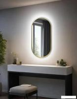 Зеркало с подсветкой  eMZe 45x77 LED.UV.45.77.AUR (золото с УФ-окантовкой и подсветкой)