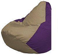 Кресло-мешок Flagman Груша Мини L Г0.1-79 (темно-бежевый/фиолетовый)