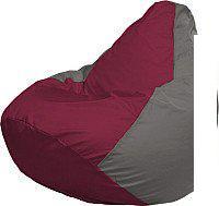 Кресло-мешок Flagman Груша Медиум XL Г1.1-303 (бордовый/серый)