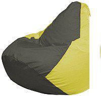 Кресло-мешок Flagman Груша Мини L Г0.1-360 (темно-серый/желтый)