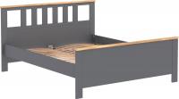 Кровать Mio Tesoro Сага 160x200 2.08.04.070.15 (серый/ясень)
