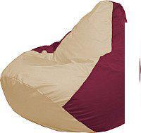 Кресло-мешок Flagman Груша Медиум XL Г1.1-150 (светло-бежевый/бордовый)