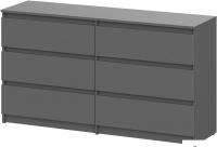 Комод Mio Tesoro Денвер с ящиками (графит серый)