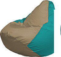 Кресло-мешок Flagman Груша Медиум XL Г1.1-98 (темно-бежевый/бирюзовый)