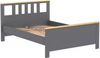 Кровать Mio Tesoro Сага 140x200 2.08.04.060.15 (серый/ясень)