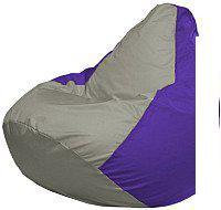 Кресло-мешок Flagman Груша Мини L Г0.1-352 (серый/фиолетовый)