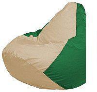 Кресло-мешок Flagman Груша Мини L Г0.1-147 (светло-бежевый/зеленый)