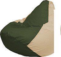 Кресло-мешок Flagman Груша Медиум XL Г1.1-54 (тёмно-оливковый/светло-бежевый)