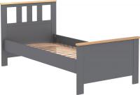 Кровать Mio Tesoro Сага 90x200 2.08.04.050.15 (серый/ясень)