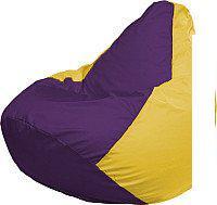 Кресло-мешок Flagman Груша Медиум XL Г1.1-35 (фиолетовый/желтый)
