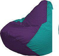 Кресло-мешок Flagman Груша Медиум XL Г1.1-75 (фиолетовый/бирюзовый)