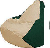 Кресло-мешок Flagman Груша Медиум XL Г1.1-137 (светло-бежевый/тёмно-зелёный)