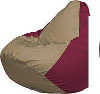Кресло-мешок Flagman Груша Медиум XL Г1.1-97 (темно-бежевый/бордовый)