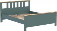 Кровать Mio Tesoro Сага 160x200 2.08.04.070.16 (темно-бирюзовый/ясень)
