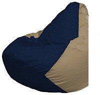 Кресло-мешок Flagman Груша Мини L Г0.1-39 (темно-синий/темно-бежевый)