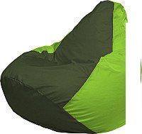 Кресло-мешок Flagman Груша Медиум XL Г1.1-55 (тёмно-оливковый/салатовый)
