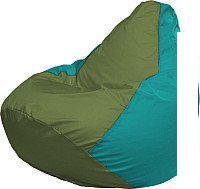 Кресло-мешок Flagman Груша Супер Мега 4XL Г5.1-230 (оливковый/бирюзовый)