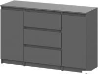 Тумба Mio Tesoro Денвер 3 ящика (графит серый)