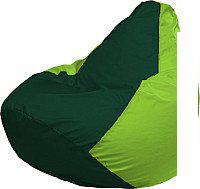 Кресло-мешок Flagman Груша Медиум XL Г1.1-63 (темно-зеленый/салатовый)