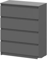 Комод Mio Tesoro Денвер 4 ящика (графит серый)