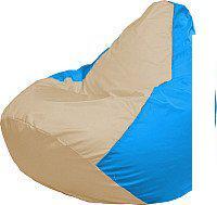 Кресло-мешок Flagman Груша Медиум XL Г1.1-149 (светло-бежевый/голубой)