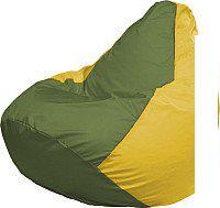 Кресло-мешок Flagman Груша Супер Мега 4XL Г5.1-228 (оливковый/желтый)