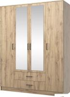 Шкаф распашной Mio Tesoro Хюгге 4D2S Z (дуб наварра)