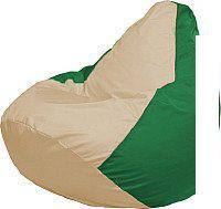 Кресло-мешок Flagman Груша Медиум XL Г1.1-147 (светло-бежевый/зеленый)