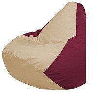 Кресло-мешок Flagman Груша Мини L Г0.1-150 (светло-бежевый/бордовый)