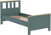 Кровать Mio Tesoro Сага 90x200 2.08.04.050.16 (темно-бирюзовый/ясень)